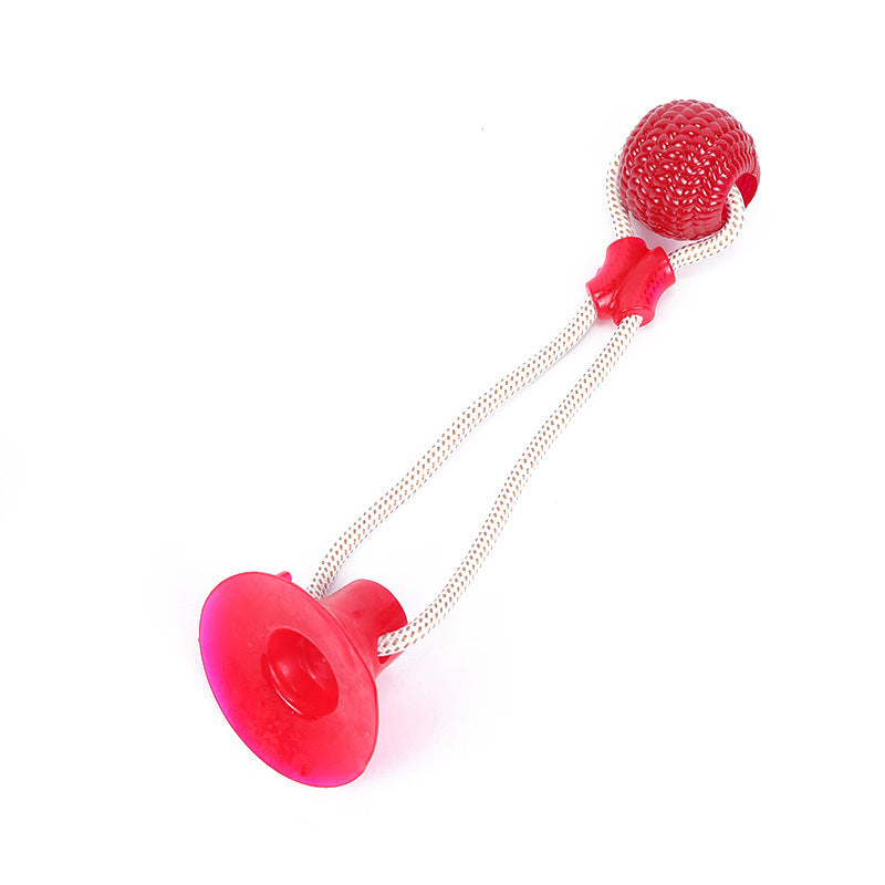 Dog toys Bite-resistant grinding tooth cleaning suction cup pull ball